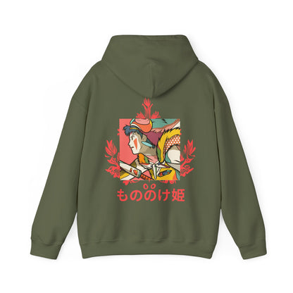 Princess Mononoke Hoodie with Back Print – 100% Cotton Studio Ghibli Inspired Pullover