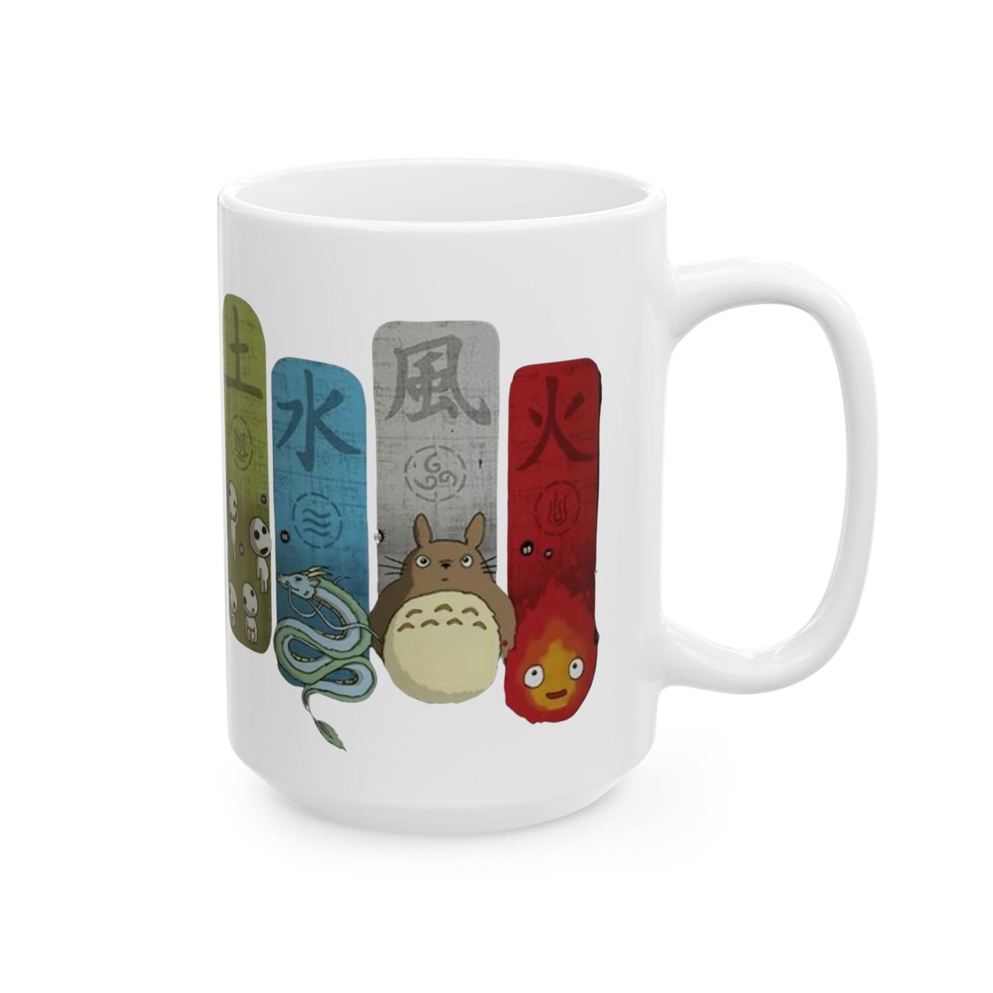 Studio Ghibli Figures Mug – 11oz & 15oz Anime Ceramic Cup – Ghibli Character Coffee Mug Gift for Fans