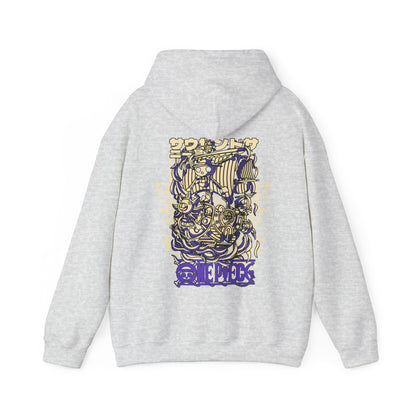 One Piece Ship Back Print Hoodie – 100% Cotton Anime Hoodie Featuring Going Merry & Thousand Sunny