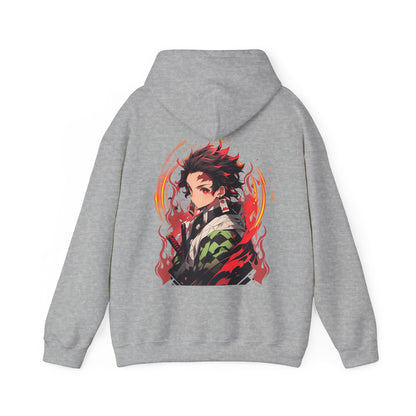 Tanjiro Kamado Back Print Hoodie – 100% Cotton Demon Slayer Anime Hoodie