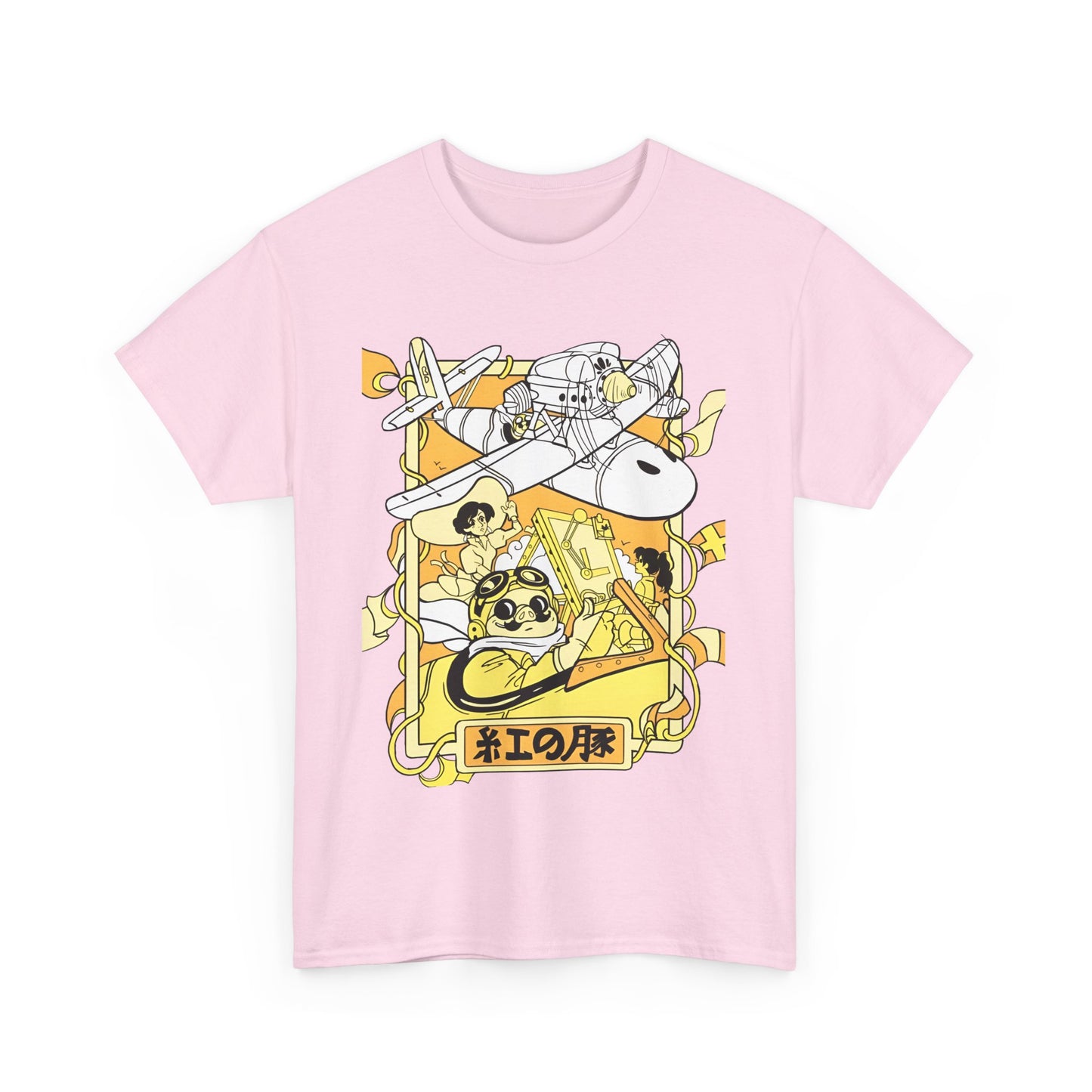 Porco Rosso T-Shirt – 100% Cotton Studio Ghibli Pilot Anime Tee