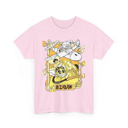 Porco Rosso T-Shirt – 100% Cotton Studio Ghibli Pilot Anime Tee