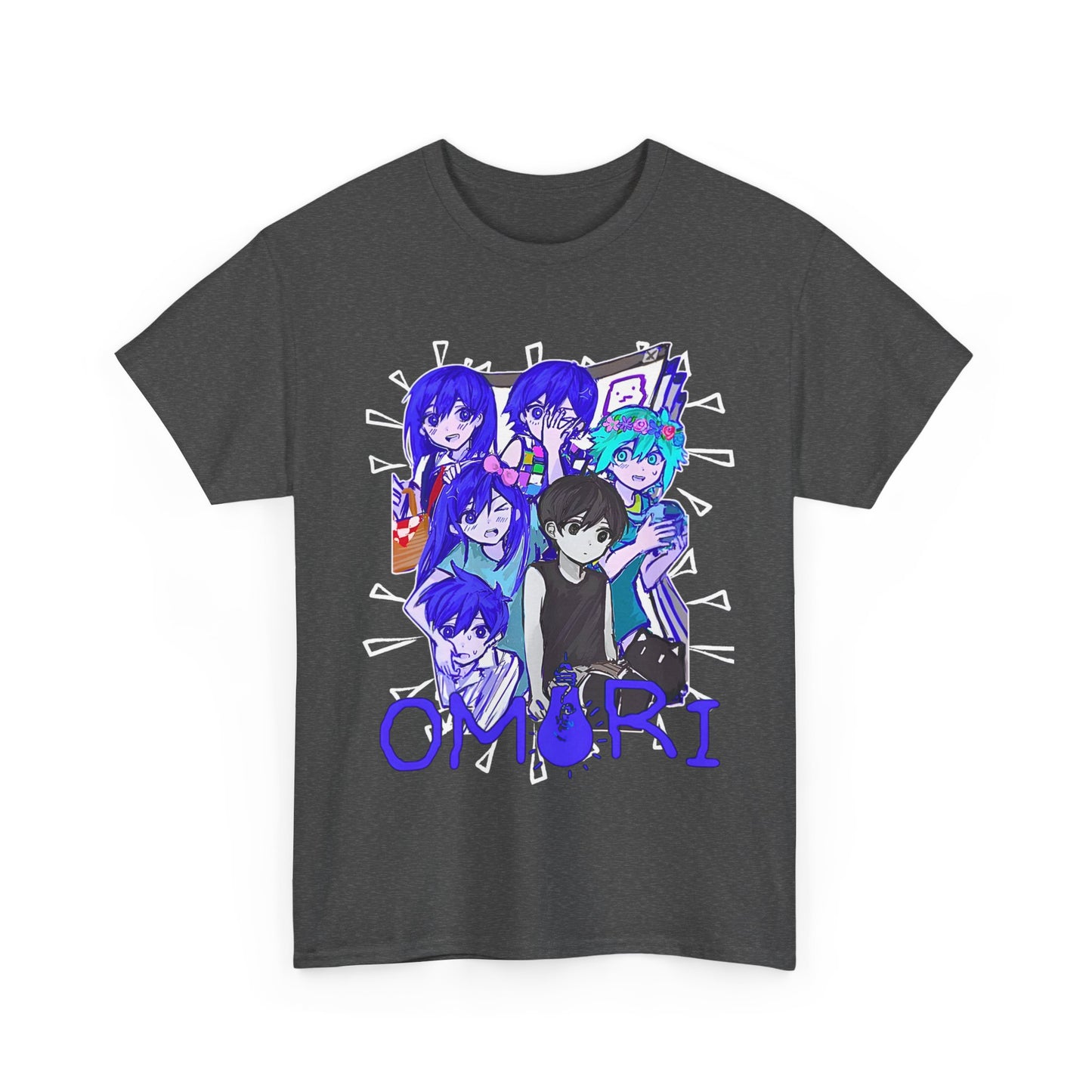 OMORI Family T-Shirt – 100% Cotton Indie Game Tee Featuring Sunny and Friends