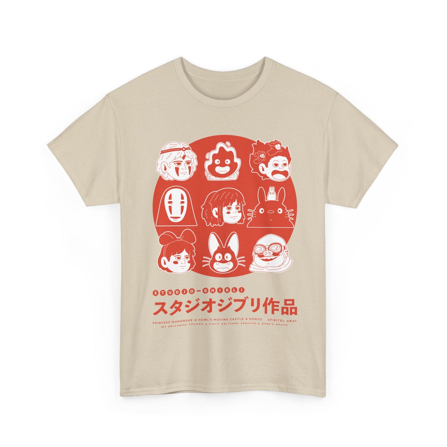 Ghibli Funny Faces T-Shirt 100% Cotton | Studio Ghibli Anime Tee