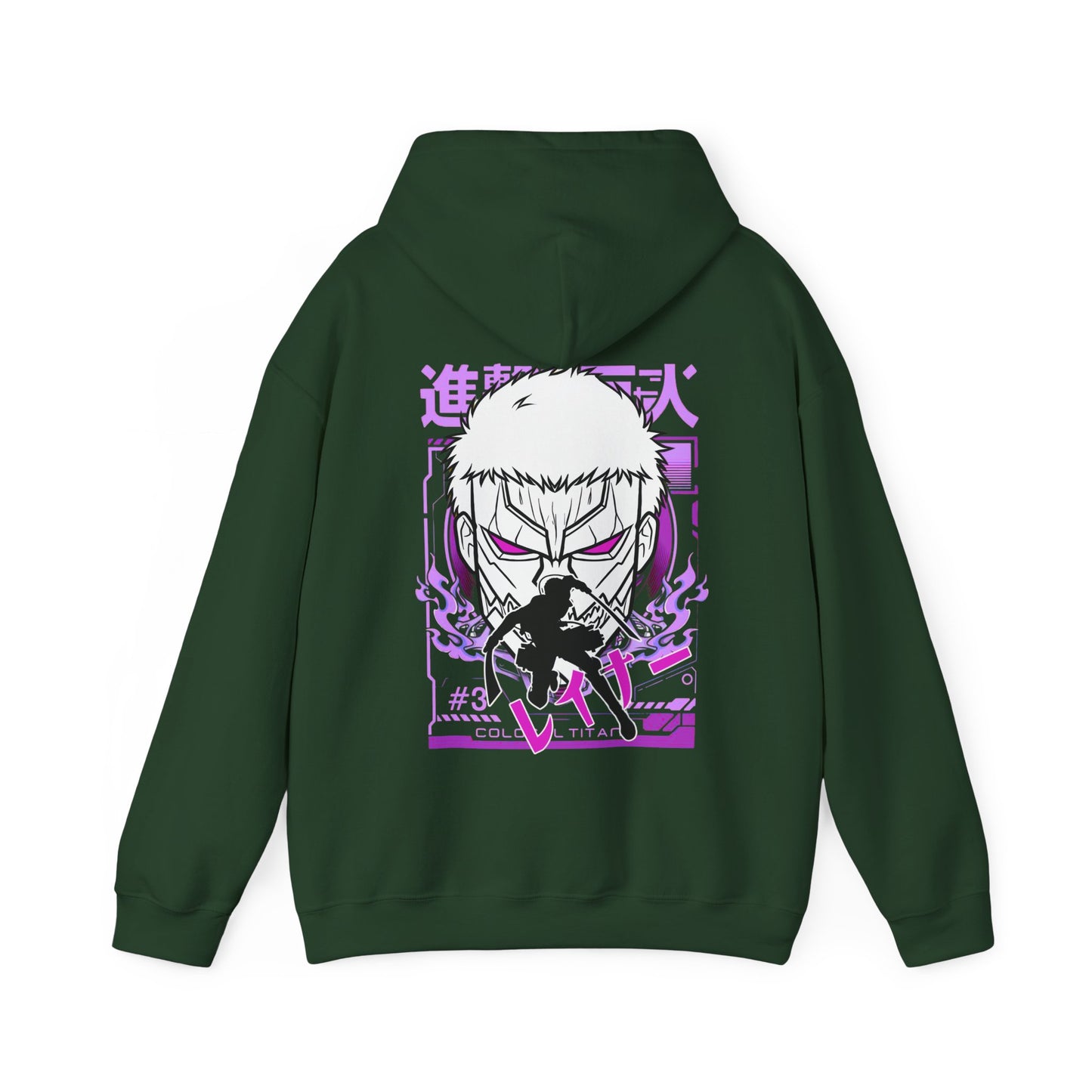 Reiner Braun Back Print Hoodie – 100% Cotton Attack on Titan Anime Sweatshirt
