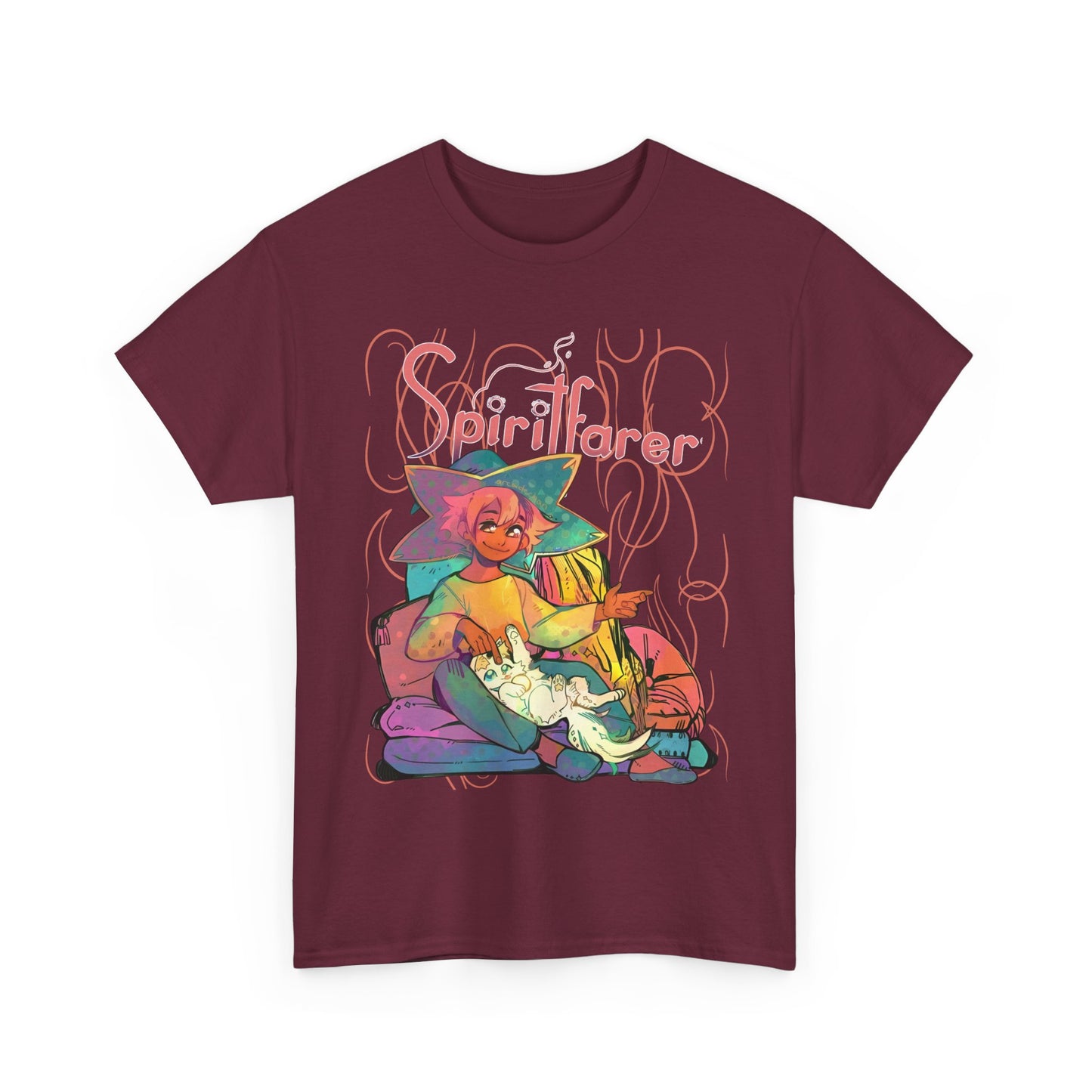 Spiritfarer T-Shirt – 100% Cotton Indie Game Tee Featuring Stella and Daffodil