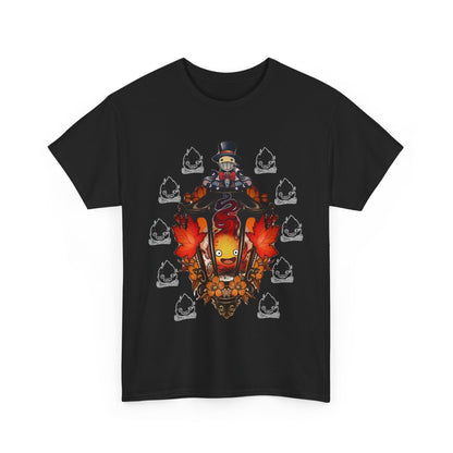 Calcifer T-Shirt – 100% Cotton "Howl's Moving Castle" Studio Ghibli Fire Demon Tee for Anime Fans