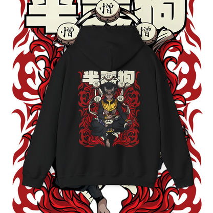 Hantengu Moon Demon Slayer Back Print Hoodie 100% Cotton