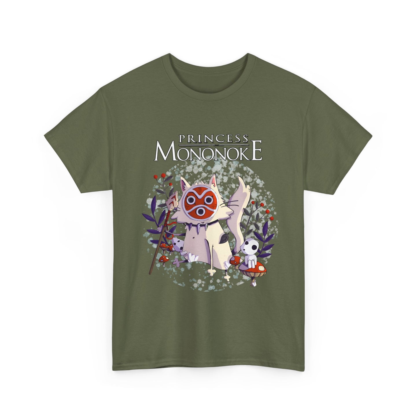 Princess Mononoke White T-Shirt | 100% Cotton Studio Ghibli Anime Tee