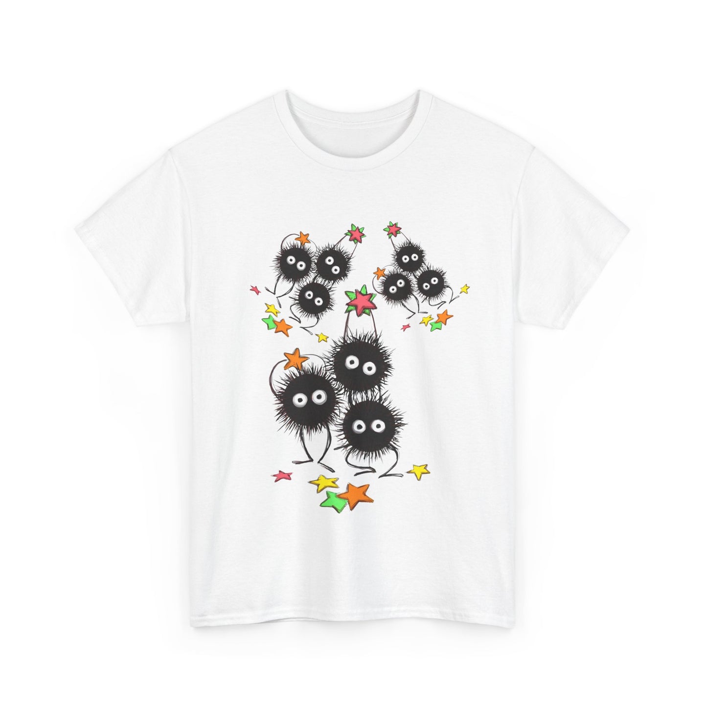Soot Sprites Fantasy T-Shirt – 100% Cotton Studio Ghibli-Inspired Anime Tee for Fans