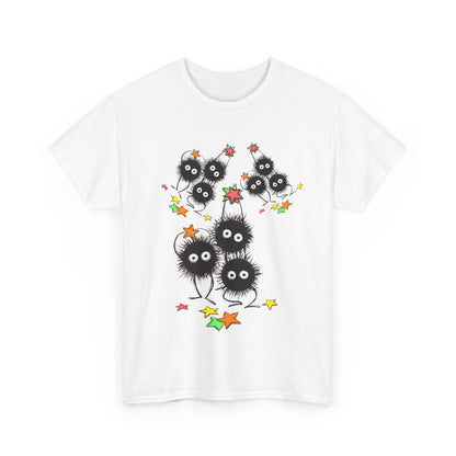 Soot Sprites Fantasy T-Shirt – 100% Cotton Studio Ghibli-Inspired Anime Tee for Fans