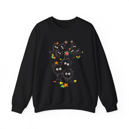 Soot Sprites Fantasy Sweatshirt – 100% Cotton Cozy Anime Pullover for Studio Ghibli Fans