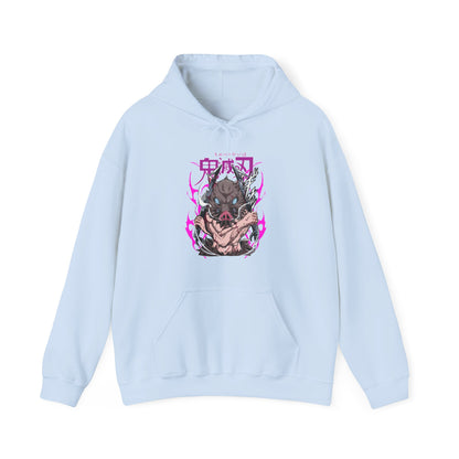 Inosuke Hashibira Demon Slayer Hoodie – 100% Cotton Anime Hoodie for Boar Head Fans