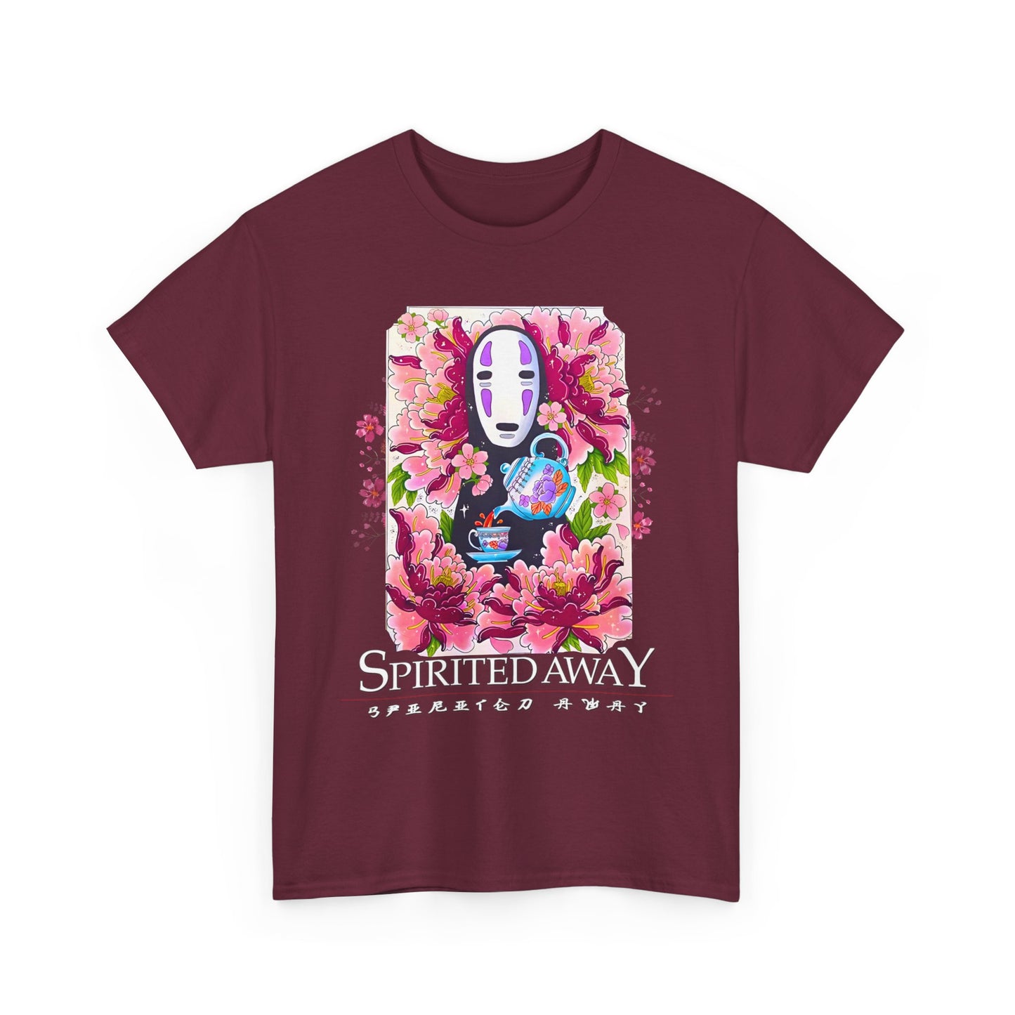 Spirited Away Tea Flowers T-Shirt | 100% Cotton Studio Ghibli Anime Tee