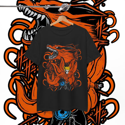 Naruto Uzumaki Kurama Graphic T-Shirt 100% Cotton Anime Tee