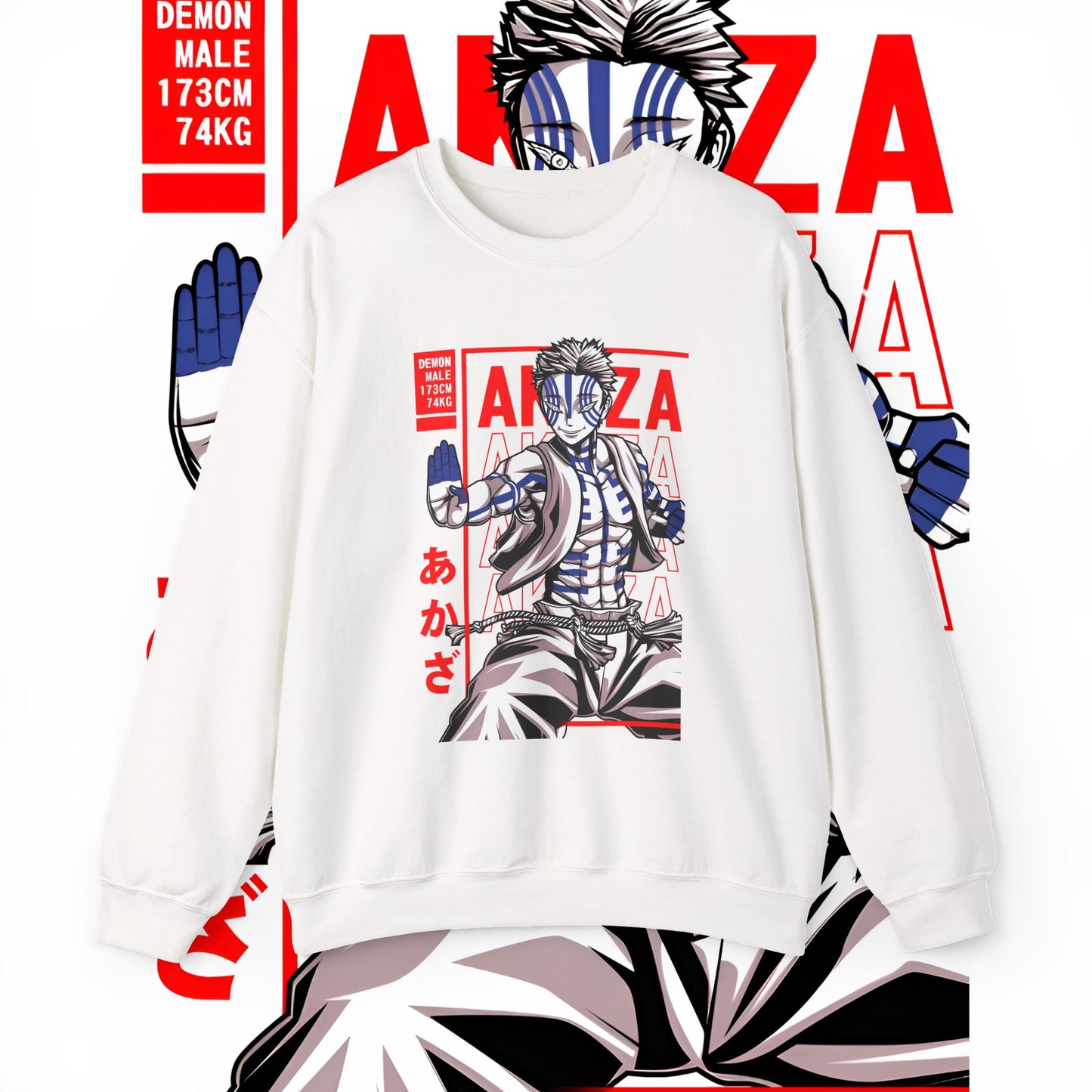 Akaza Moon Demon Slayer Cotton Sweatshirt