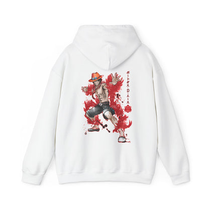 Portgas D. Ace Back Print Hoodie – 100% Cotton One Piece Anime Sweatshirt