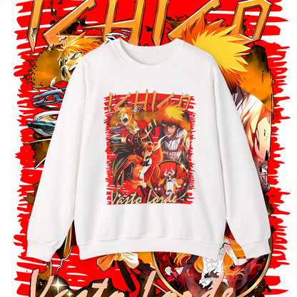 Bleach Anime 100% Cotton Sweatshirt | Ichigo Graphic Crewneck