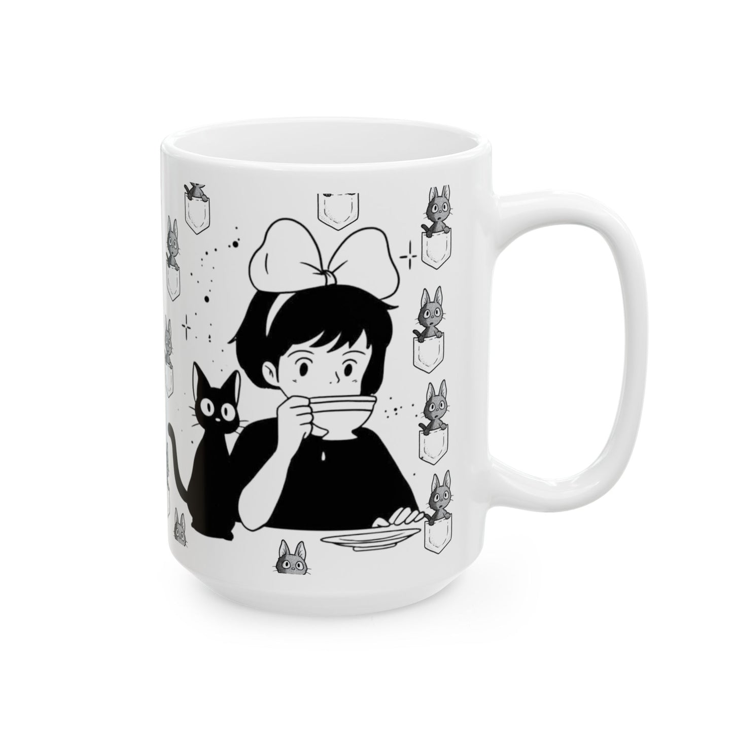 Kiki's Delivery Coffee Mug – Studio Ghibli Cup for Anime Lovers – 11oz & 15oz Ceramic Mug