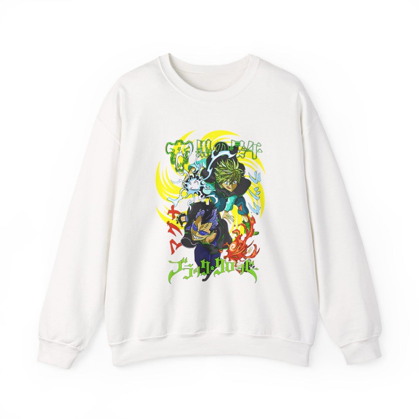Magna and Luck Black Clover Sweatshirt – 100% Cotton Anime Crewneck for Magic Knights Fans