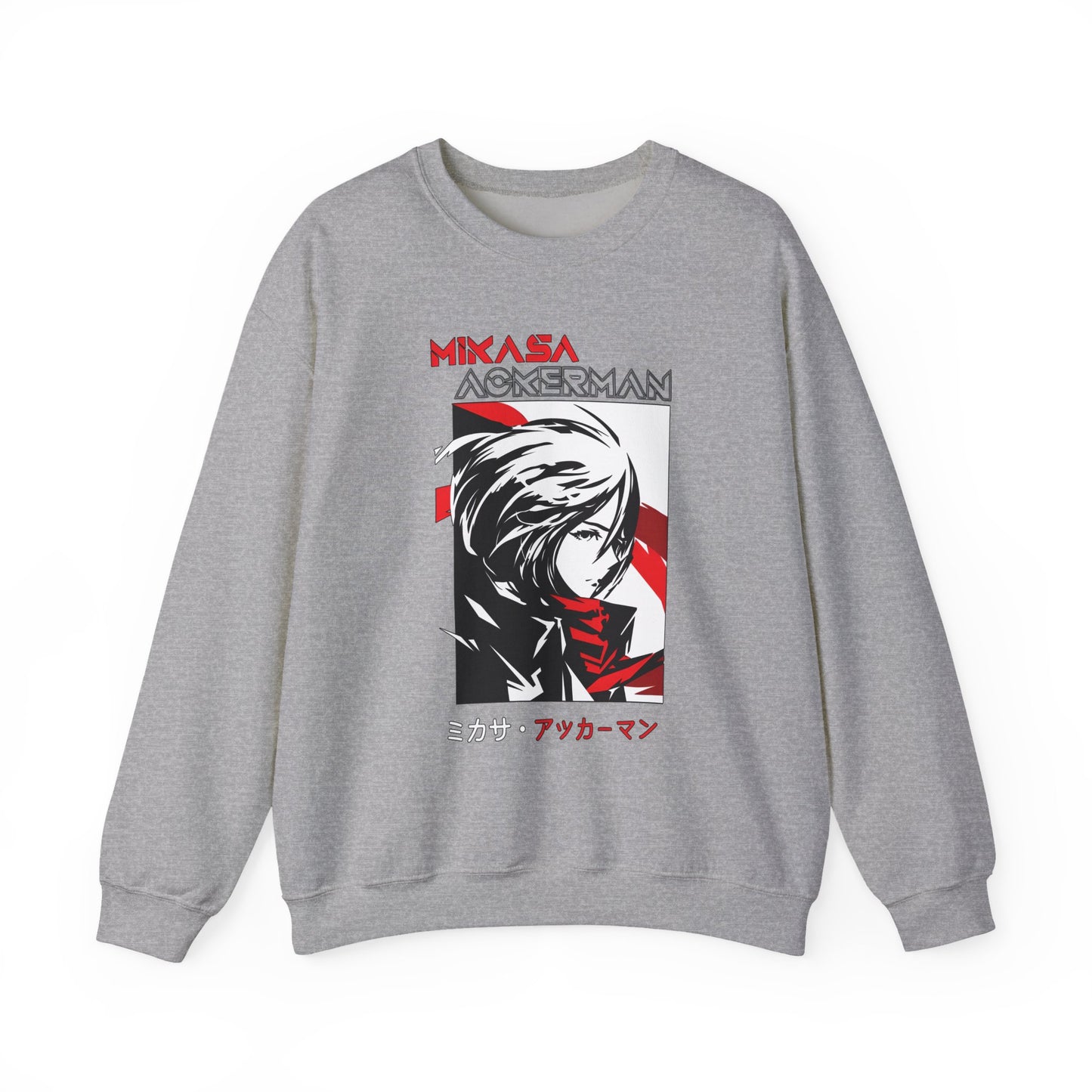 Mikasa Ackerman Sweatshirt – 100% Cotton Attack on Titan Anime Pullover for Fans