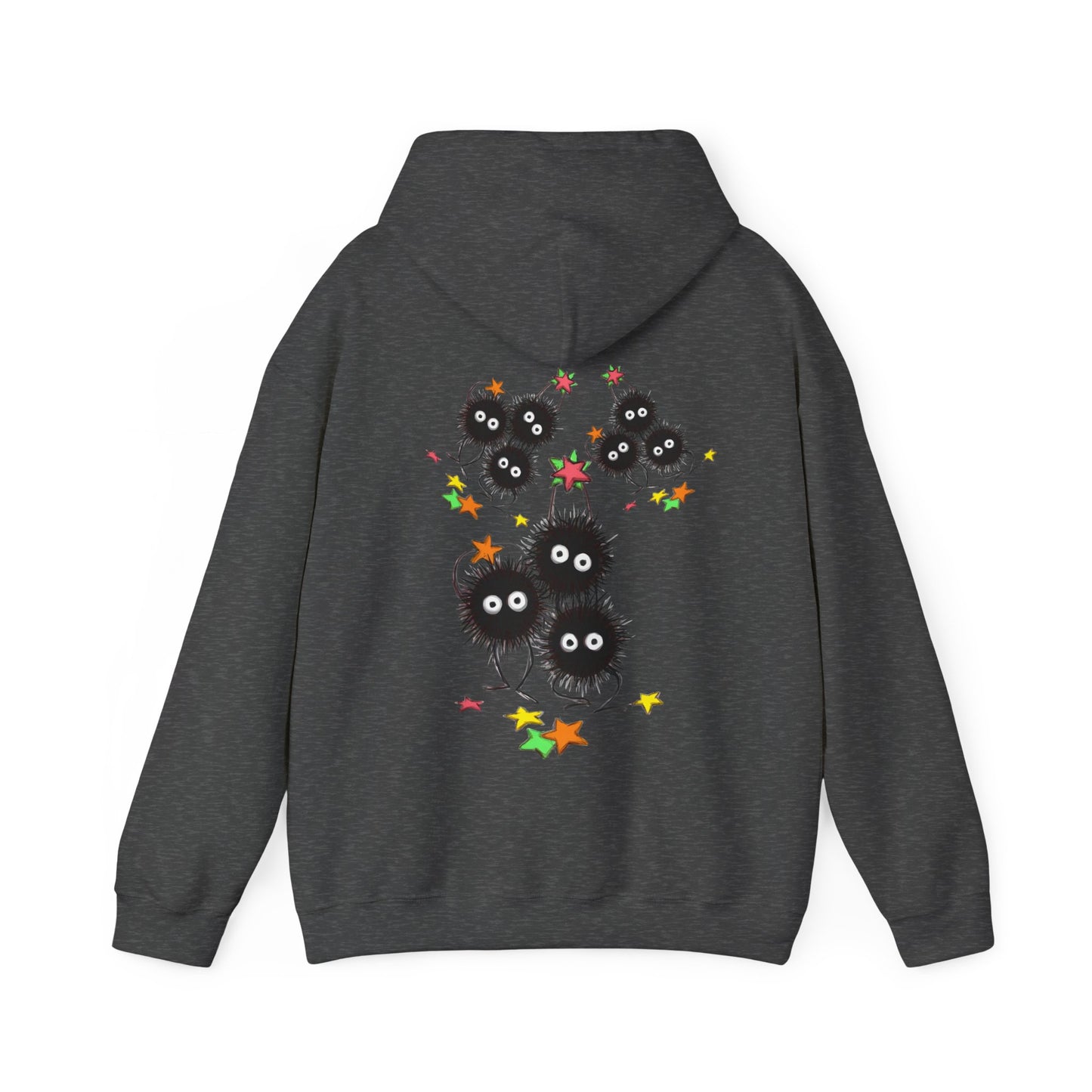 Soot Sprites Fantasy Back Print Hoodie – 100% Cotton Anime Hoodie Inspired by Studio Ghibli