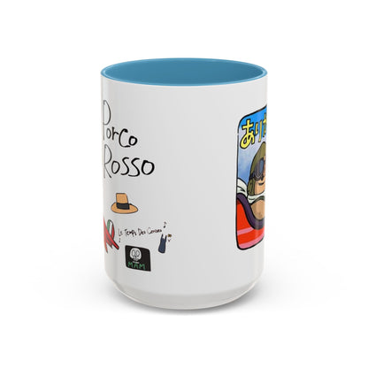 Porco Rosso Tribute Accent Mug – Studio Ghibli Anime Coffee Cup – 11oz & 15oz Ceramic Gift
