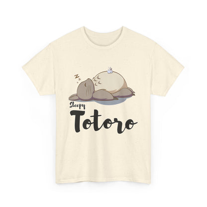 Sleepy Totoro T-Shirt – 100% Cotton Ghibli Tee for Cozy Anime Fans