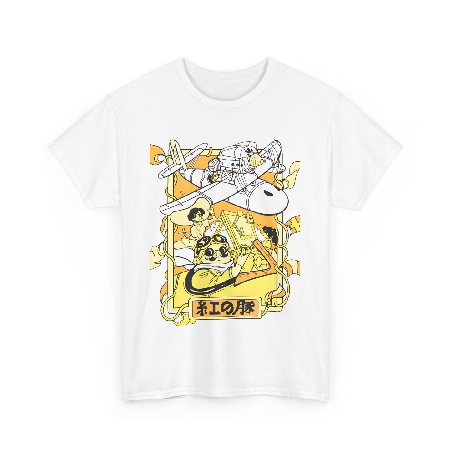 Porco Rosso T-Shirt – 100% Cotton Studio Ghibli Pilot Anime Tee