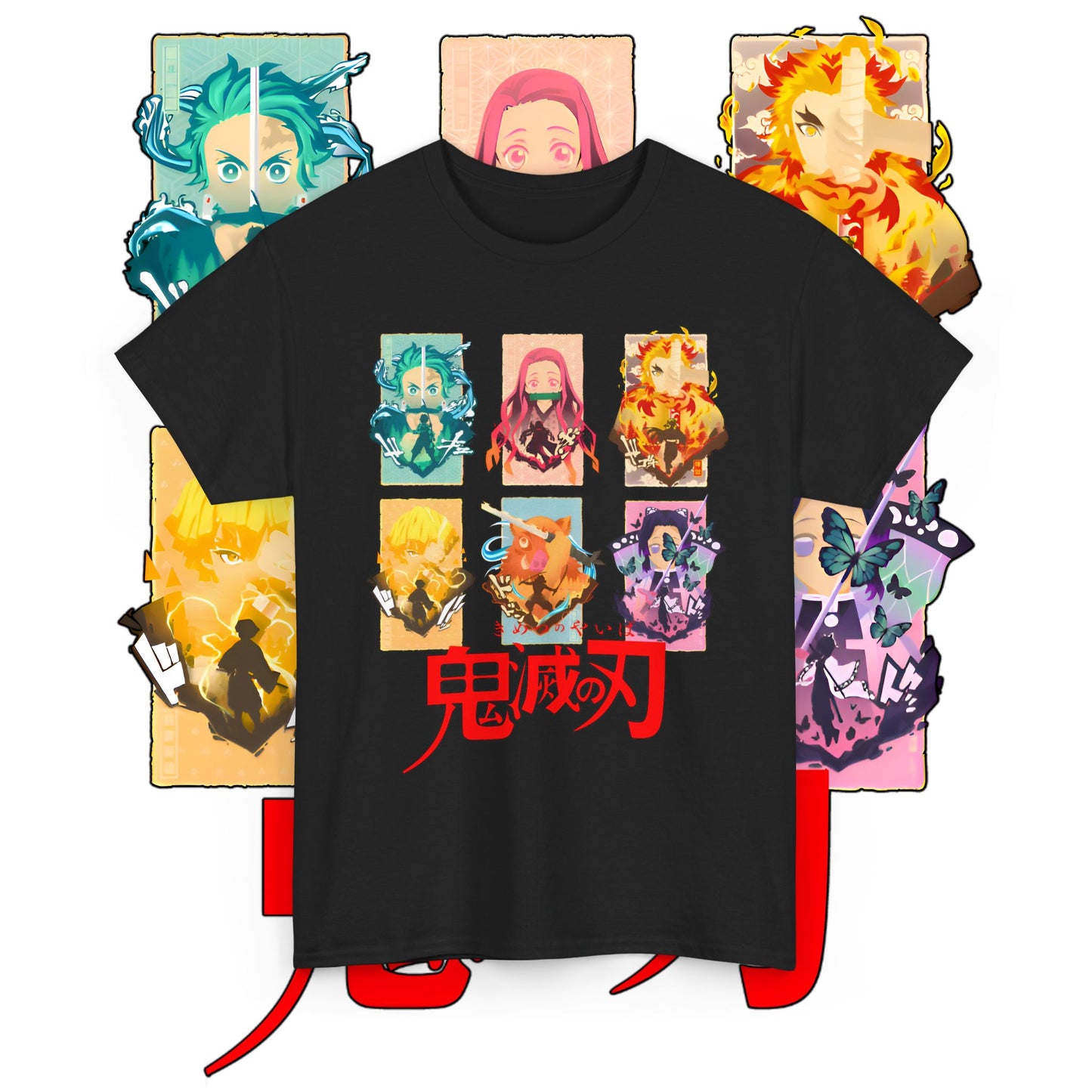 Demon Slayer Characters Art T-Shirt | 100% Cotton Anime Graphic Tee