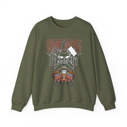 Franky One Piece Sweatshirt – 100% Cotton Anime Crewneck for True Fans