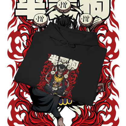 Hantengu Demon Slayer Moon Hoodie | 100% Cotton Anime Streetwear