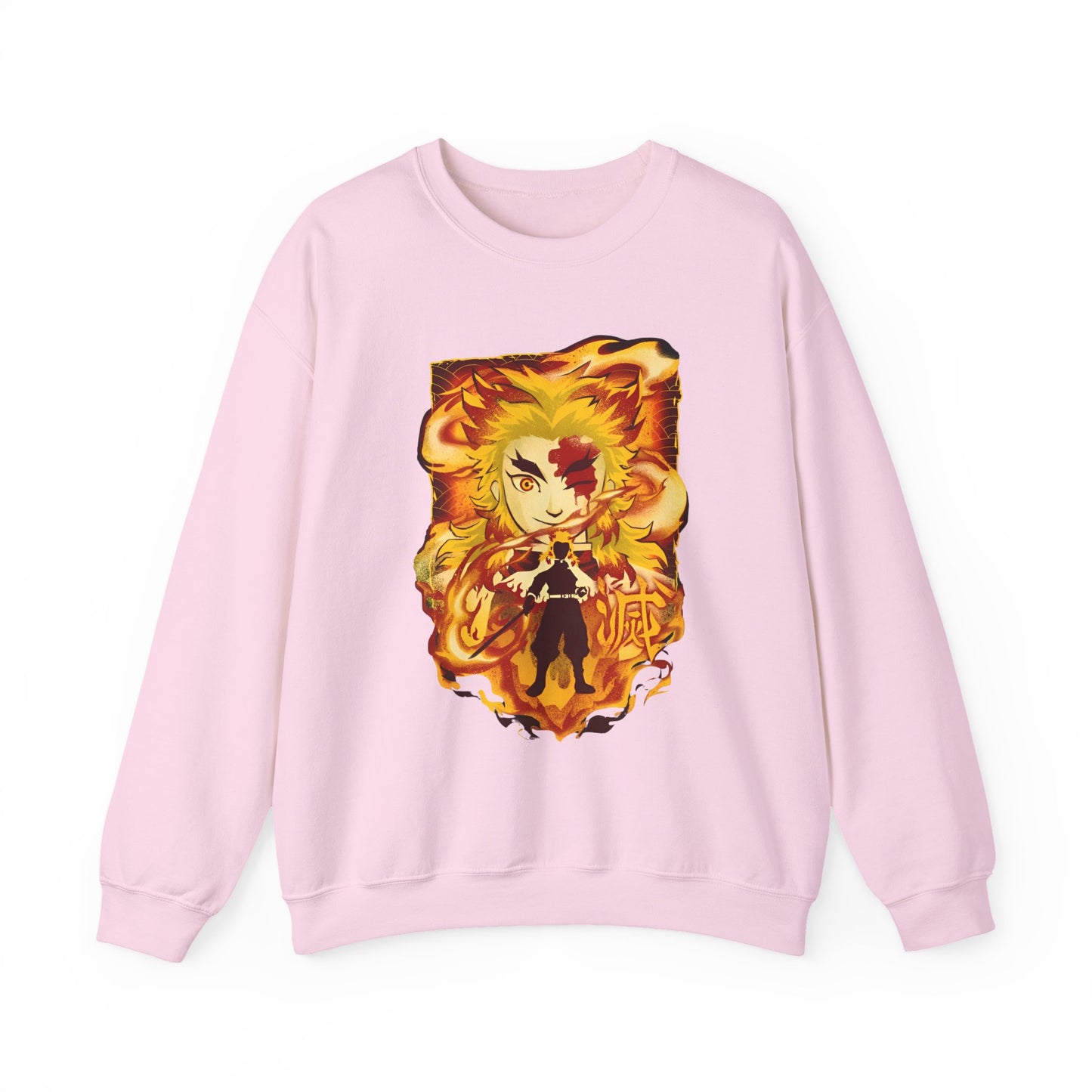 Kyojuro Rengoku Demon Slayer Sweatshirt – 100% Cotton Anime Pullover for Flame Hashira Fans