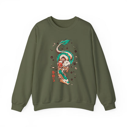 Haku and Princess Mononoke Sweatshirt – 100% Cotton Studio Ghibli Pullover for Anime Fans
