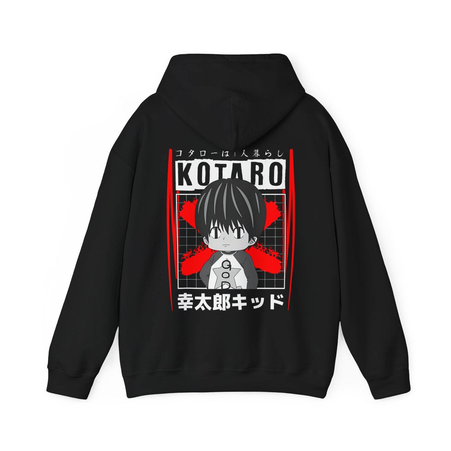 Kotaro Lives Alone Back Print Hoodie – 100% Cotton | Cozy Anime Hoodie for Fans of Kotaro’s Journey