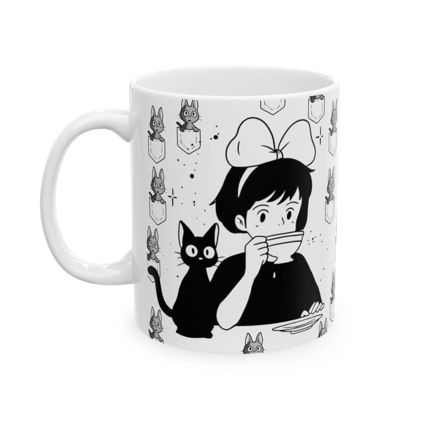 Kiki's Delivery Coffee Mug – Studio Ghibli Cup for Anime Lovers – 11oz & 15oz Ceramic Mug