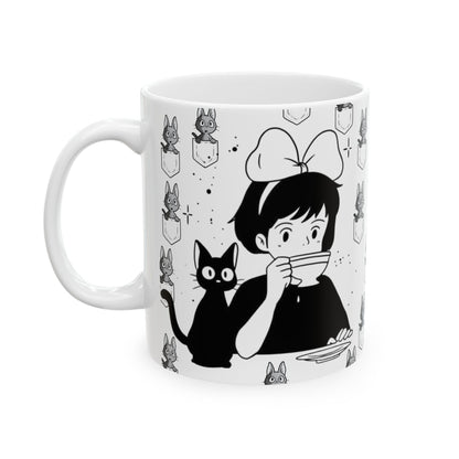 Kiki's Delivery Coffee Mug – Studio Ghibli Cup for Anime Lovers – 11oz & 15oz Ceramic Mug