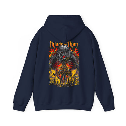 Eren Jaeger Back Print Hoodie – 100% Cotton Attack on Titan Anime Hoodie for Fans