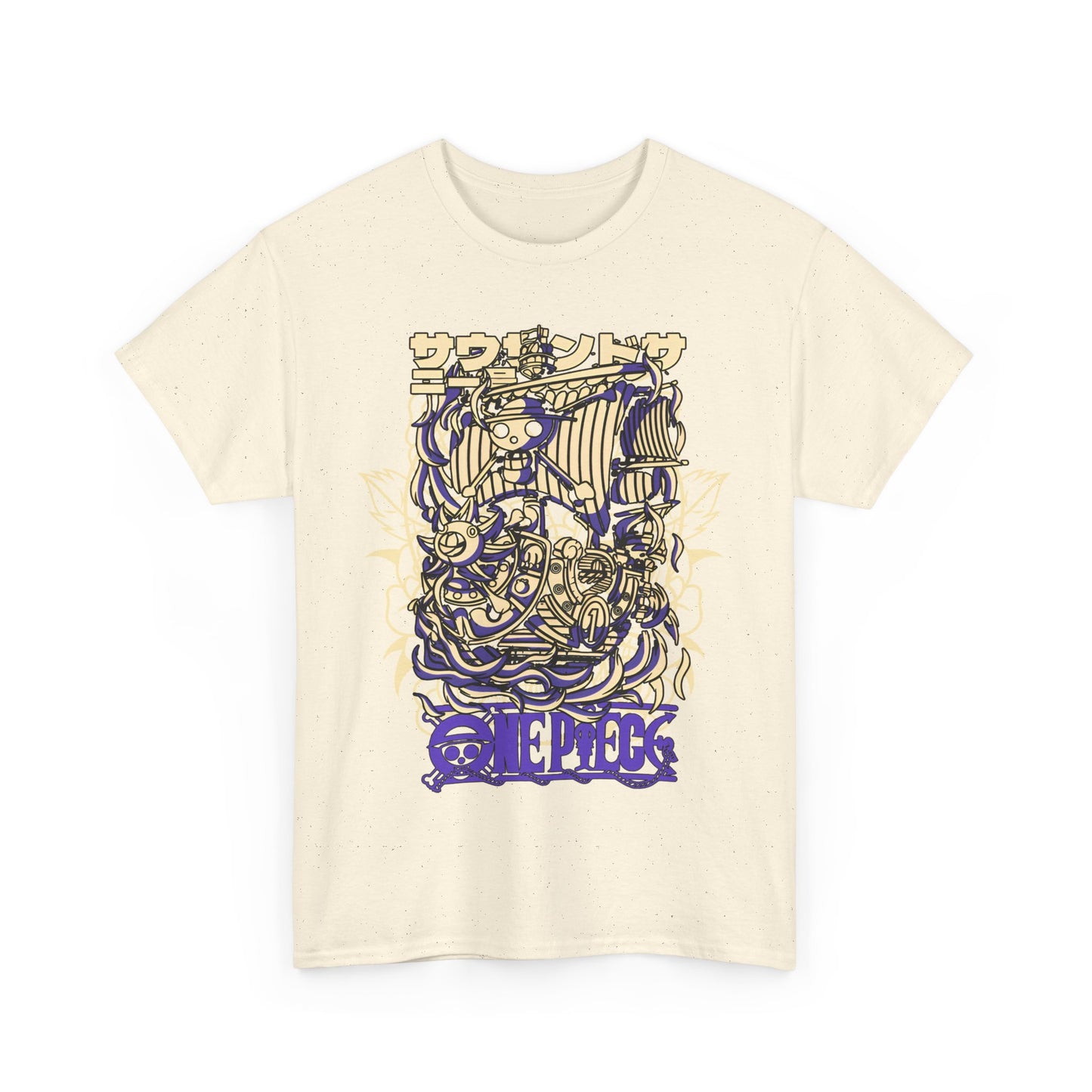 One Piece Ship T-Shirt – 100% Cotton Anime Tee Featuring Going Merry & Thousand Sunny