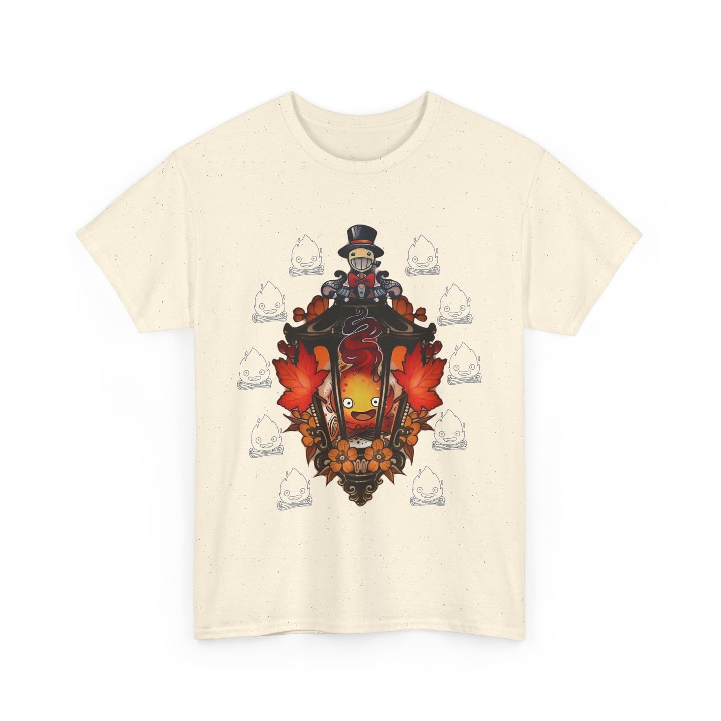 Calcifer T-Shirt – 100% Cotton "Howl's Moving Castle" Studio Ghibli Fire Demon Tee for Anime Fans