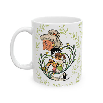 Spirited Away Chihiro Mug – Studio Ghibli Coffee Cup – 11oz & 15oz Ceramic Anime Gift for Fans