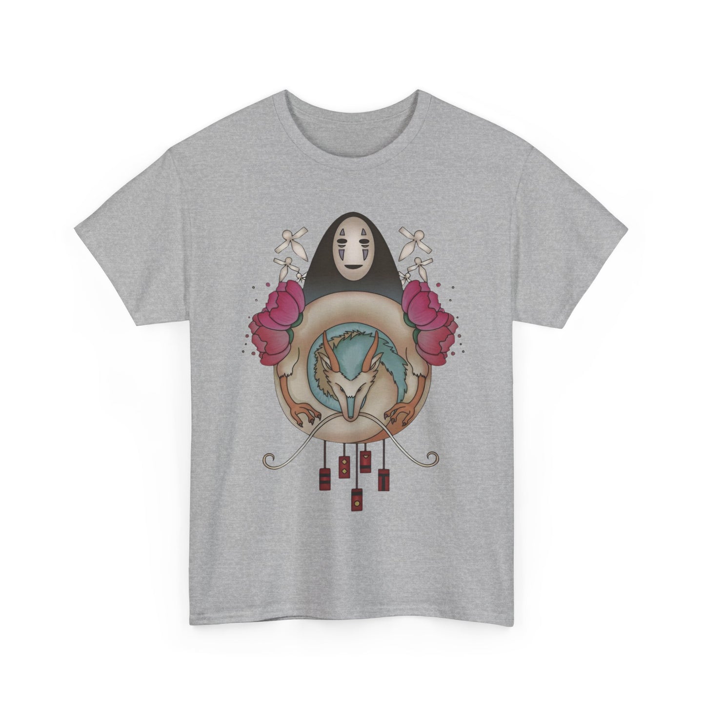 Spirited Away Decor T-Shirt 100% Cotton Studio Ghibli Anime Graphic Tee