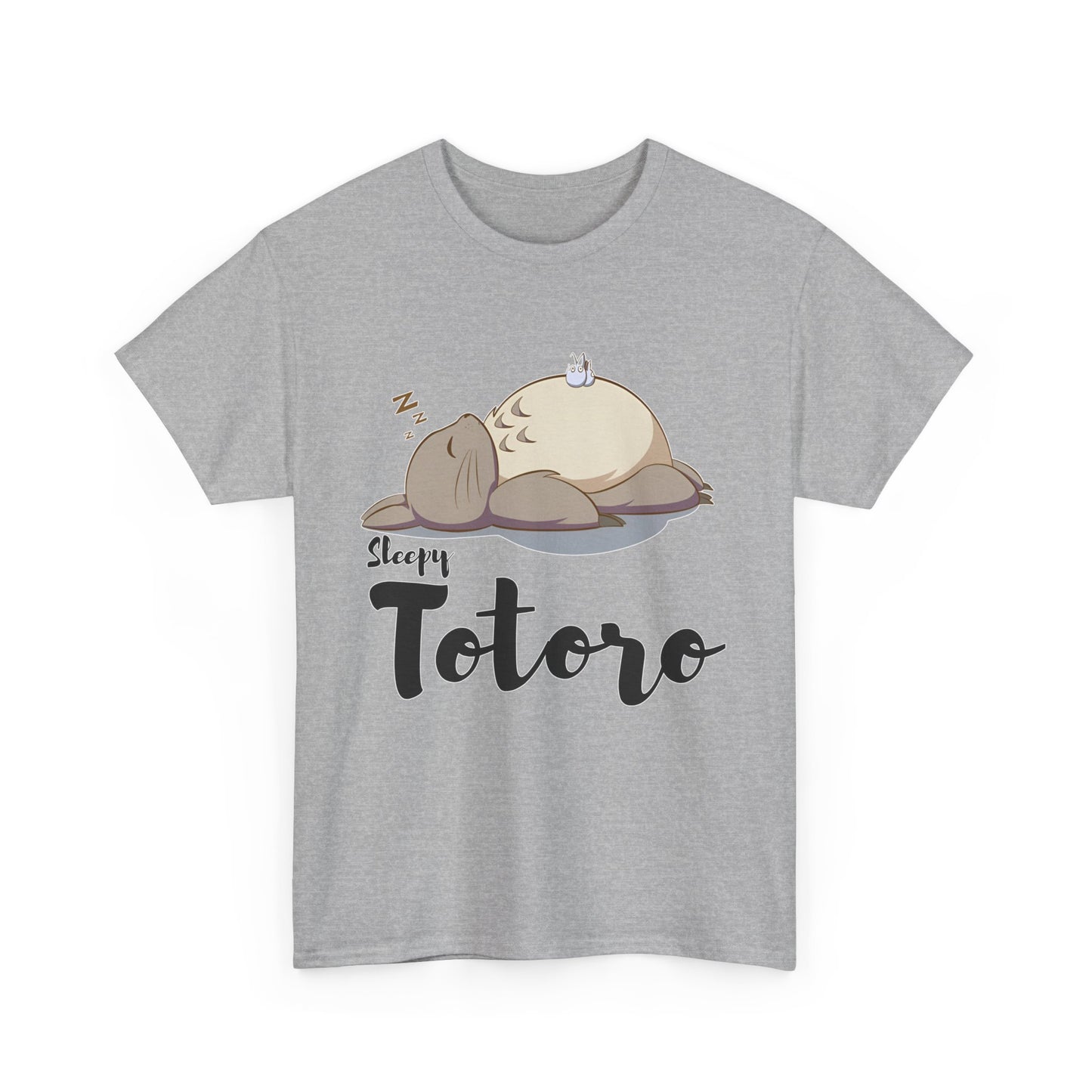 Sleepy Totoro T-Shirt – 100% Cotton Ghibli Tee for Cozy Anime Fans