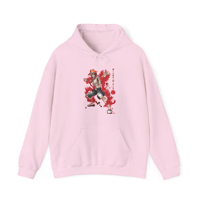 Portgas D. Ace Hoodie – 100% Cotton One Piece Anime Pullover for Fire Fist Fans