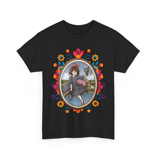 Kiki's Delivery Service Art T-Shirt 100% Cotton Studio Ghibli Anime Tee