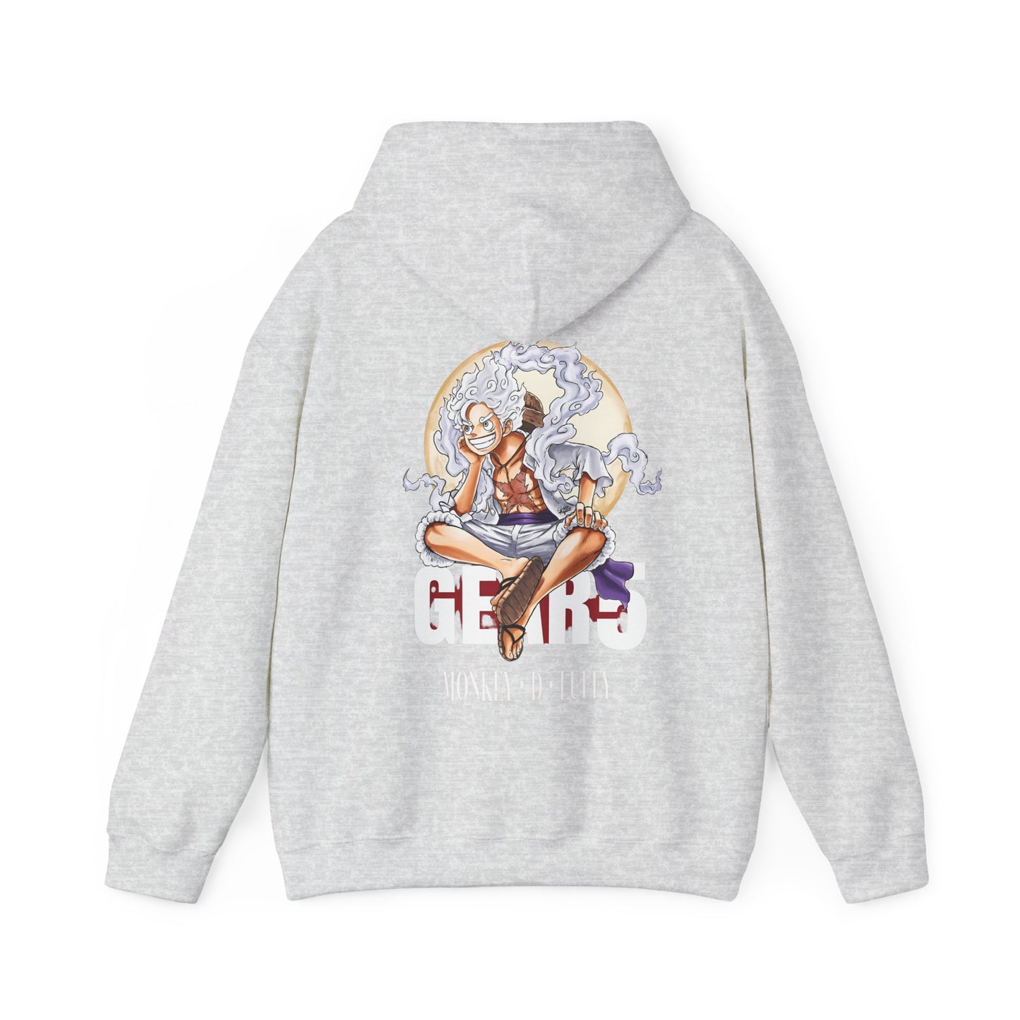 Monkey D. Luffy Gear 5 Back Print Hoodie – 100% Cotton One Piece Anime Sweatshirt
