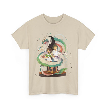 No Face Chihiro and Haku T-Shirt – 100% Cotton Spirited Away Anime Tee