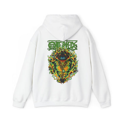 Portgas D. Ace One Piece Back Print Hoodie – 100% Cotton Anime Hoodie for Fire Fist Fans