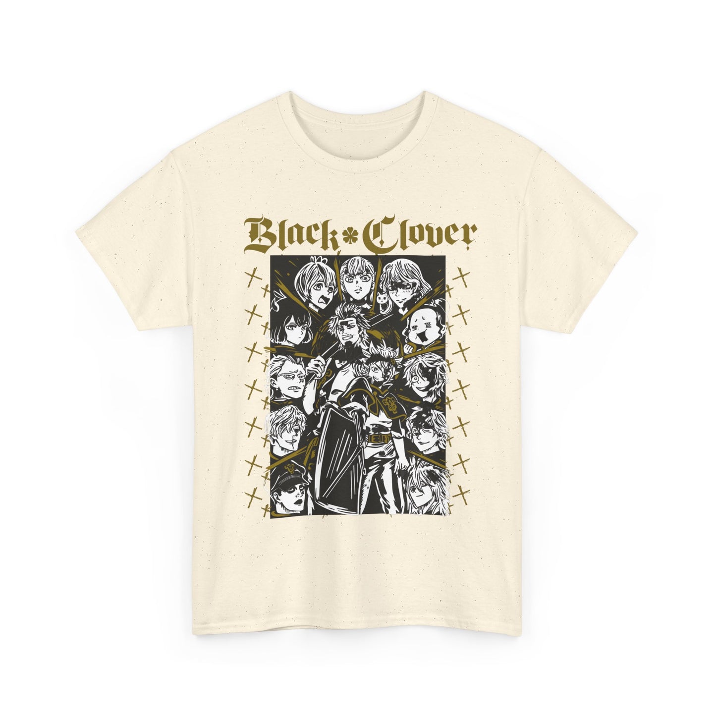 Black Clover Characters T-Shirt – 100% Cotton Anime Tee – Asta Yuno Noelle Shirt for Anime Fans