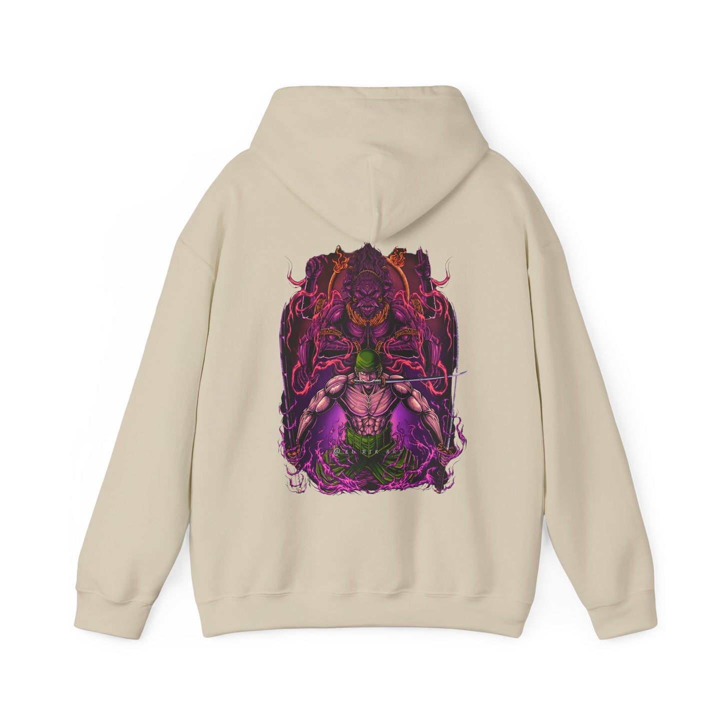 Roronoa Zoro Back Print Hoodie – 100% Cotton One Piece Anime Streetwear